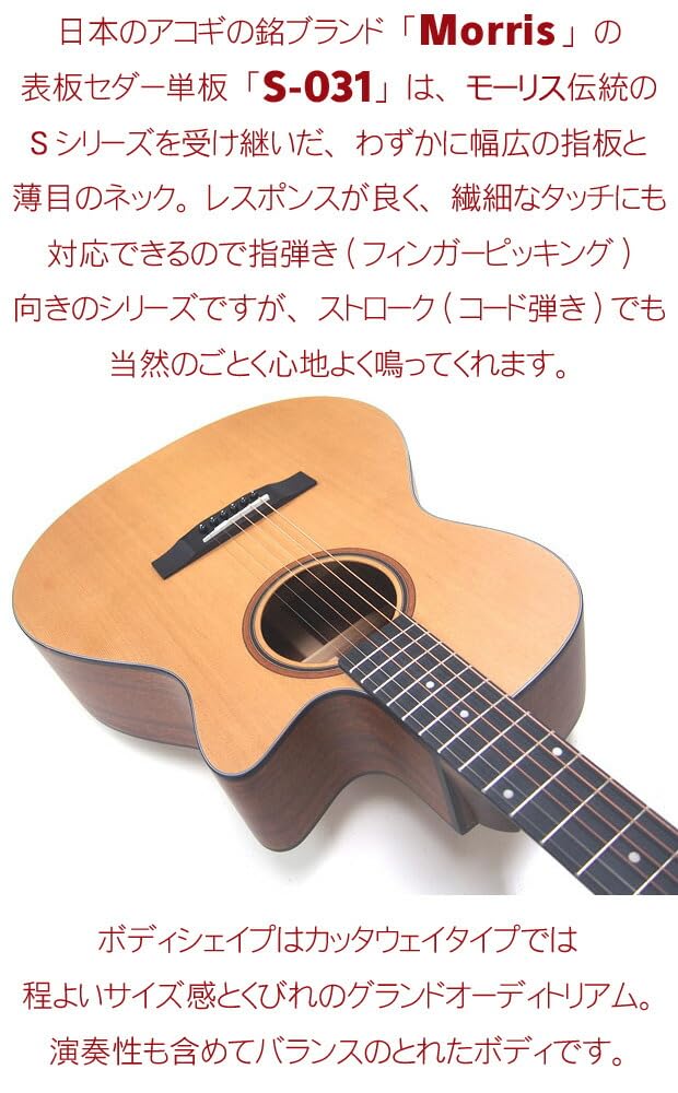 Amazon | モーリス Morris S-031 アコースティックギター 初心者