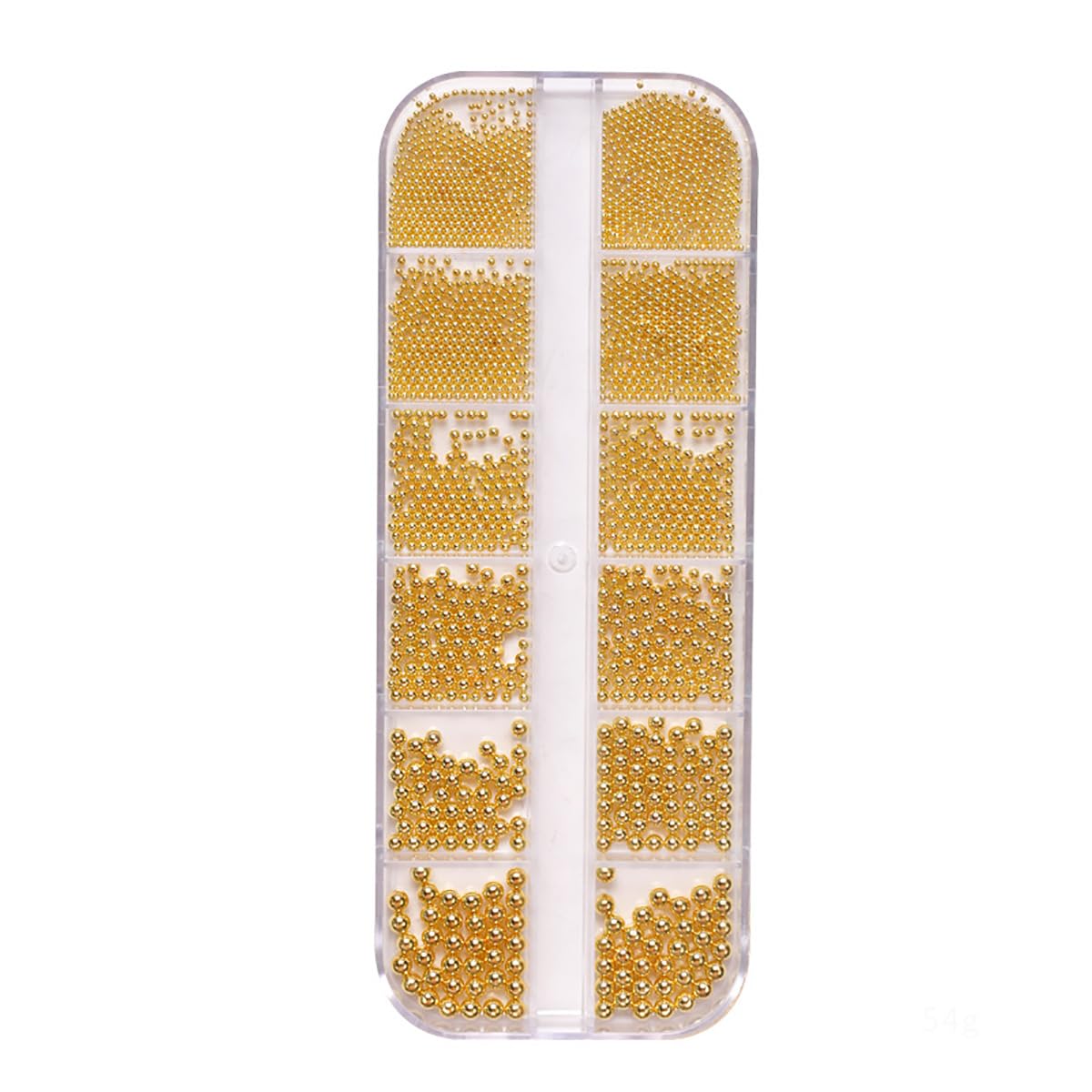 0.8mm Gold Nail Charms Caviar Beads for Nails 6 Sizes Mini Small Stainless Steel Beads Nails Art Decorations DIY Tool Nail Studs Accessories Gold Charms for Nails (Light Gold)-image-7