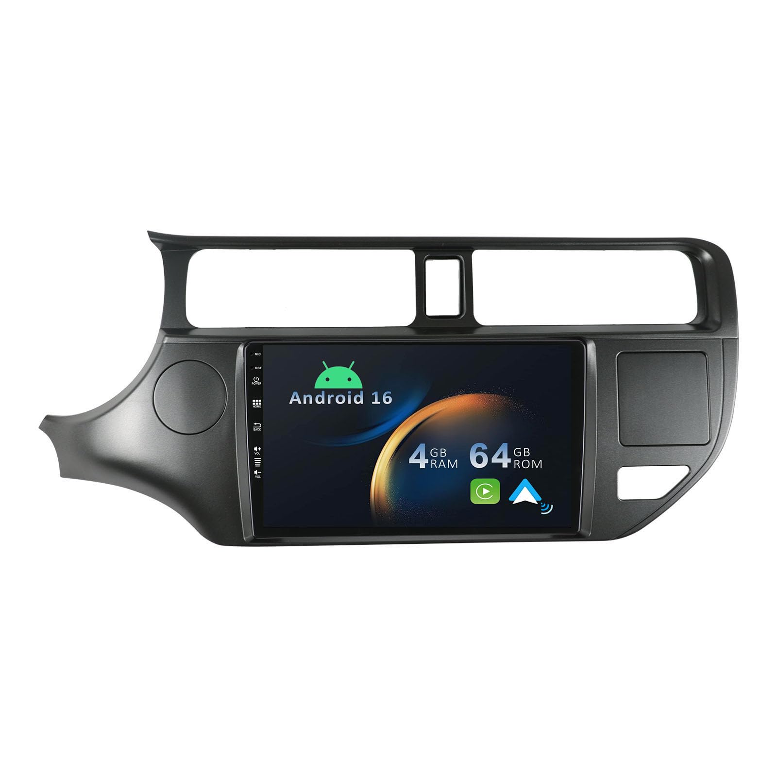 [4+64G]Android 16 2 Din Radio con navigazione per Kia K3 Rio 2011-2015-[Integrato CarPlay/Android Auto/DSP/GPS/Bluetooth 5.0/MirrorLink/Controllo del volante]-IPS 9" Touch
