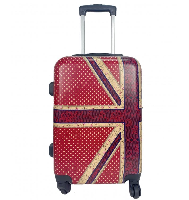 DESS Maleta De Cabina Equipaje De Mano con Neceser 4 Ruedas 360º Bandera Inglaterra