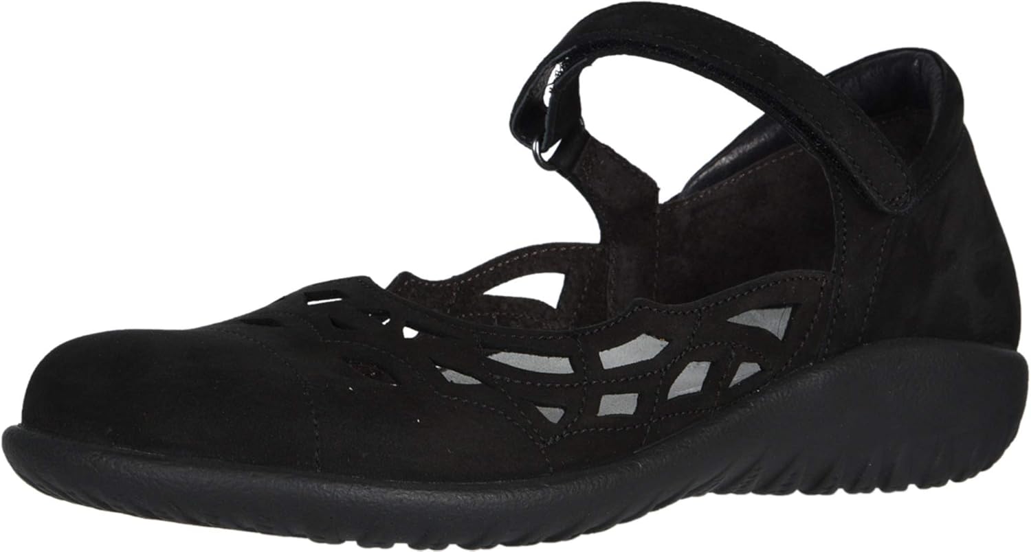 NAOT Women's Agathis Maryjane Black Velvet Nubuck 7-7.5 M US