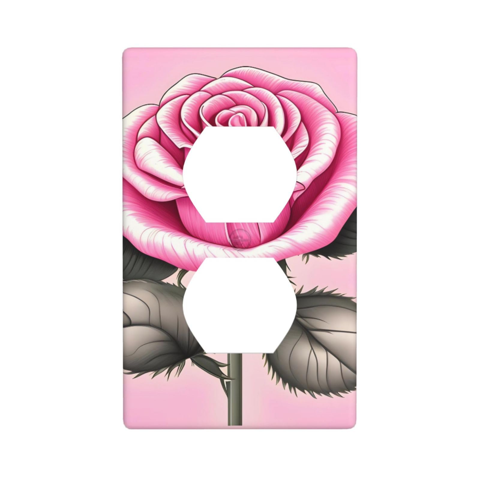 Beautiful Pink Roses Decorative Switch Plate Cover-Unbreakable Polycarbonate Wall Plate for Home Office, 1 Gang with Screws