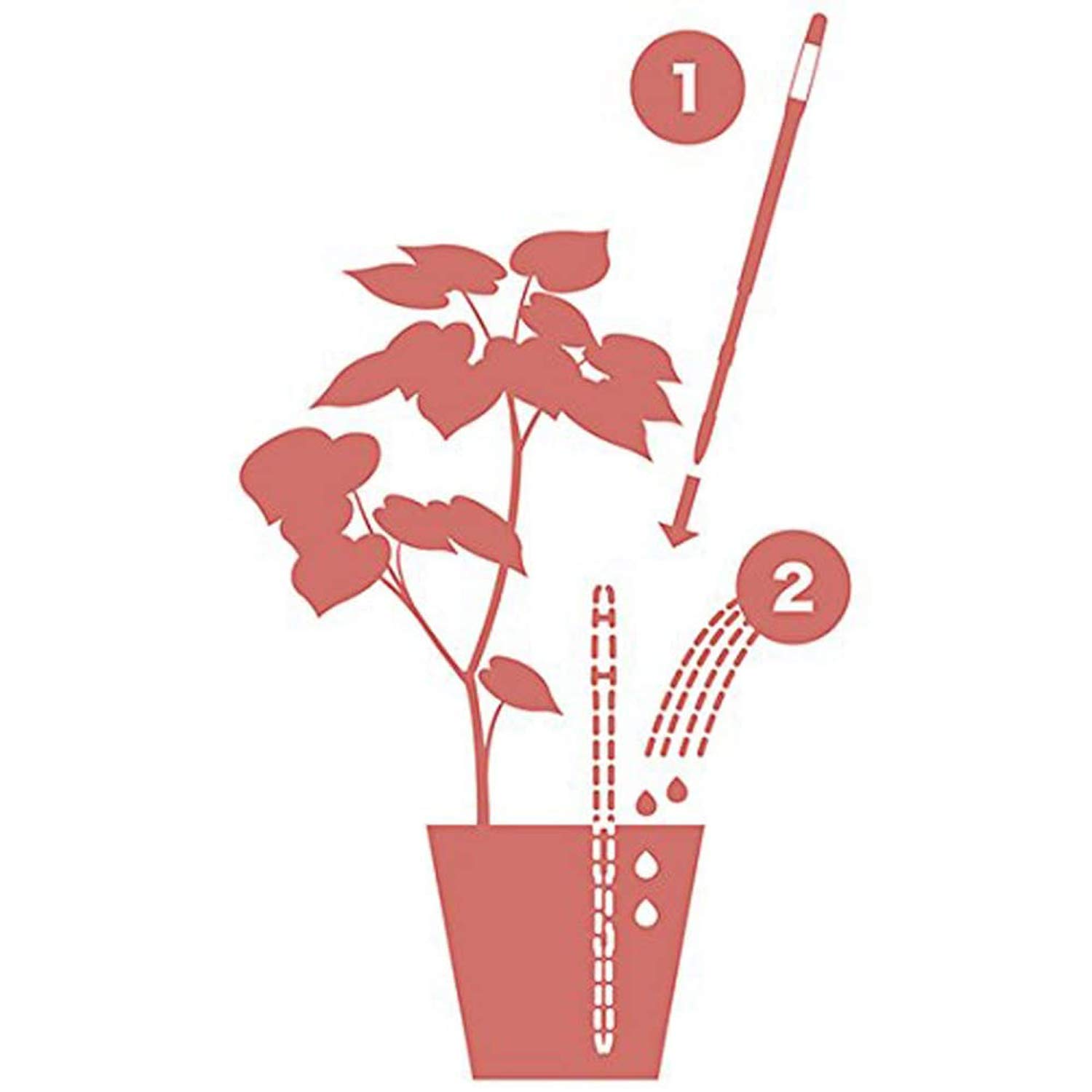 IPPINKA Sustee Aquameter Set de 4, sensor de humedad de suelo para plantas, (blanco, grande, recargable)