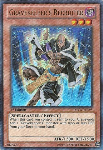 Amazon.com: YU-GI-OH! - Gravekeeper's Recruiter (LCYW-EN193) - Legendary  Collection 3: Yugi's World - 1st Edition