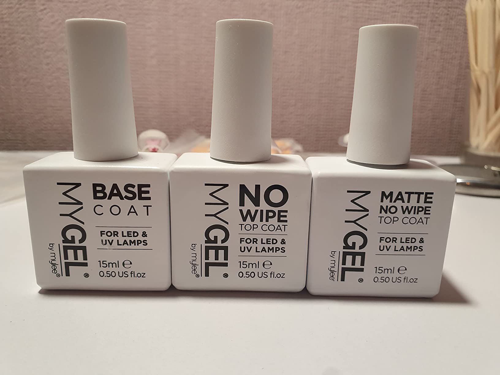 MYGEL by Mylee Nail Gel Polish Trio Set Matte & No Wipe Top Coats