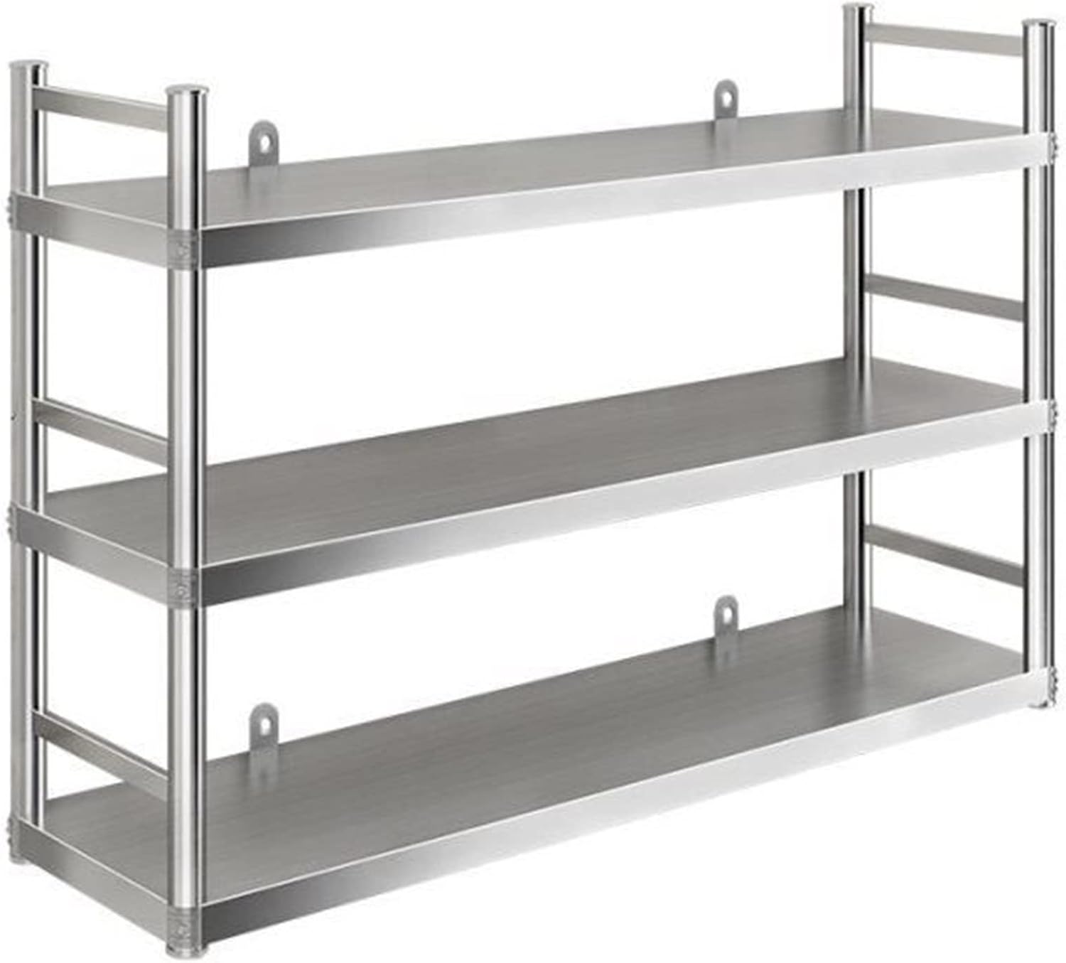 Stainless Steel Kitchen Wall Shelf Organizer Rack for Oven Microwave Bathroom Shower Storage Multifunctional Shelving Unit for Kitchenware and Catering Essentials Stainless Steel Kitchen Wall Shelf Organizer Rack for Oven Microwave Bathroom Shower Storage Multifunctional Shelving Unit for Kitchenware and Catering Essentials