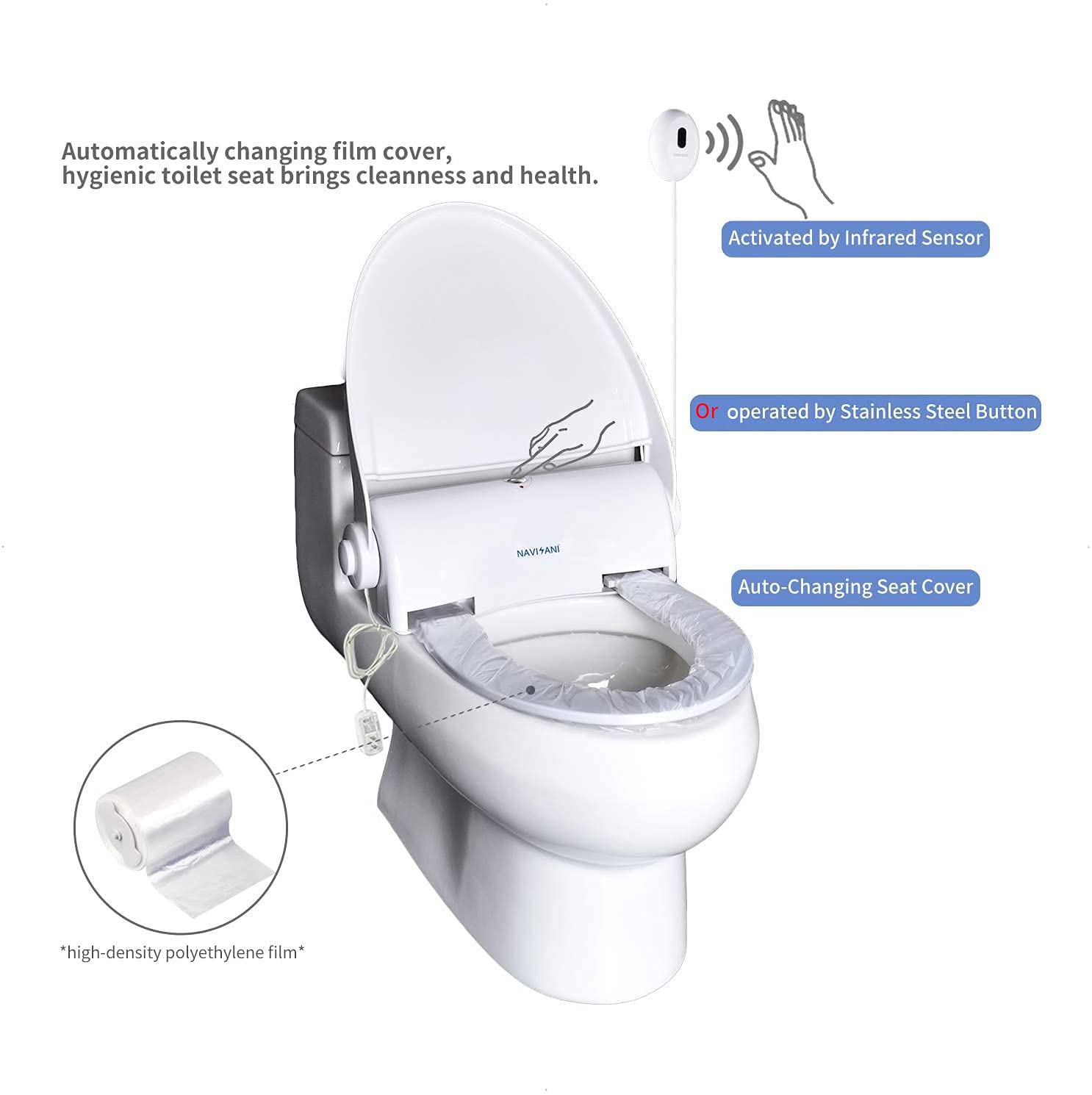 Fashome Smart Commercial Hygienic Toilet Seat Automatic Change Toilet