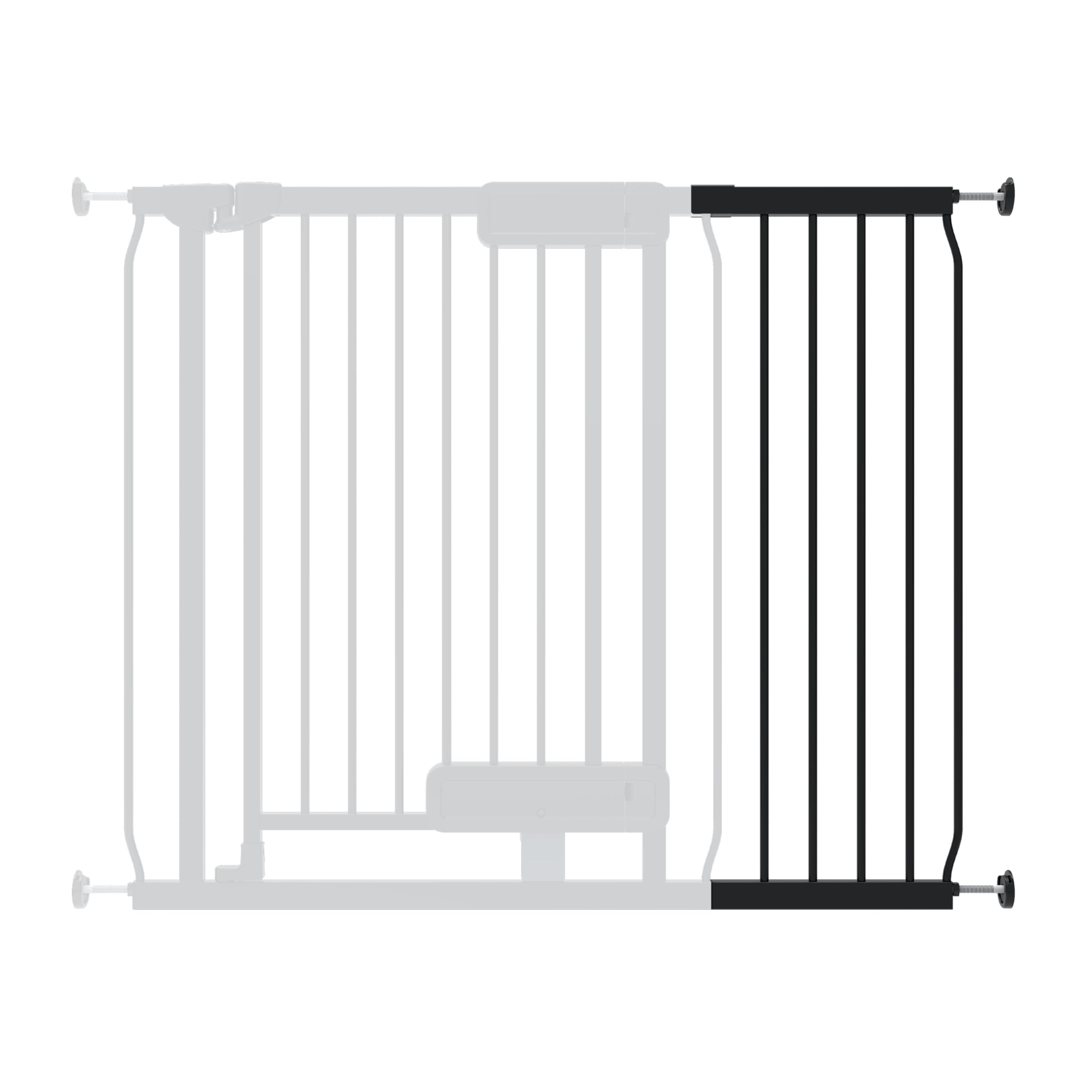 Ingenuity Hands-Free Barrera Seguridad Niños, Funcionamiento A Pedal/Apertura Con Una Mano, 73-80cm Ancho, Fijación Por Presión/Hardware, Extensión Disponible, Barrera para Perros Sin Tornillos