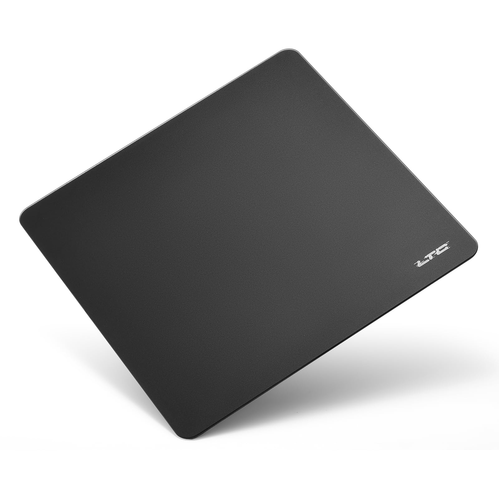 LTC Tappetino per mouse da gioco in vetro, superficie micro-incisa ultra liscia, migliore precisione e velocità, vetro temperato, resistente a urti e graffi, base in gomma siliconica ad alta densità