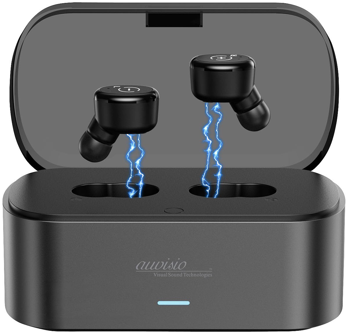auvisio in Ear Ohrhörer: TV-Funk-Ohrhörer mit Transmitter-Ladebox, 2,4GHz, TOSLINK, AUX, Bypass (in-Ear-Funk-Kopfhörer, TV Hörsystem)