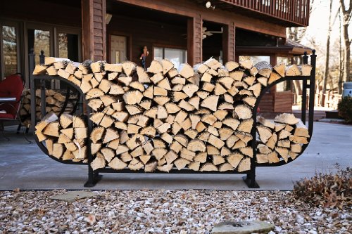 Woodhaven 9Ft Courtyard Firewood Log Rack #TOP6