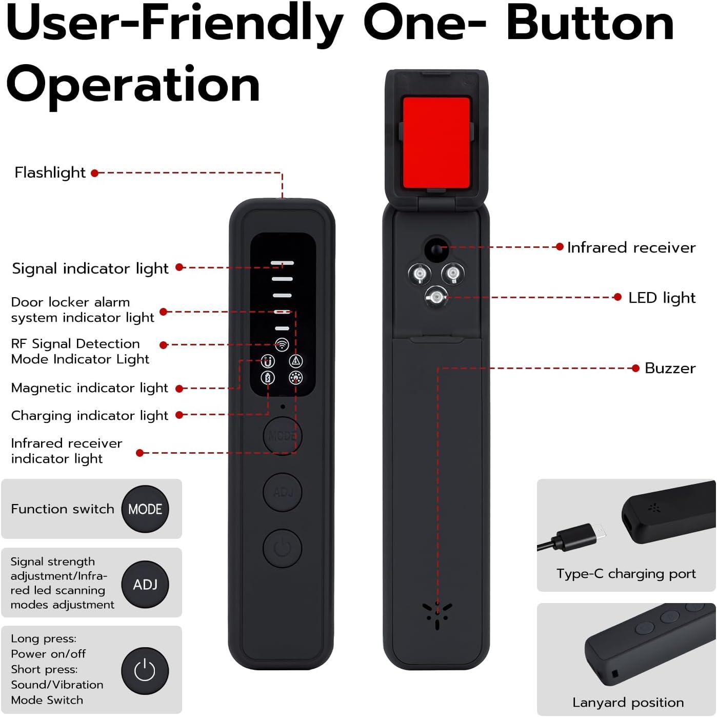 Mcbazel 6-in-1 Hidden Camera Detector for Travel Hotel Airbnb, Anti-Spy Finder for Women, Upgraded RF Signal & GPS Tracker Scanner, Portable Bug Sweeper for Car & Home Privacy Protection 7 61tnotFbQaL. AC SL1500