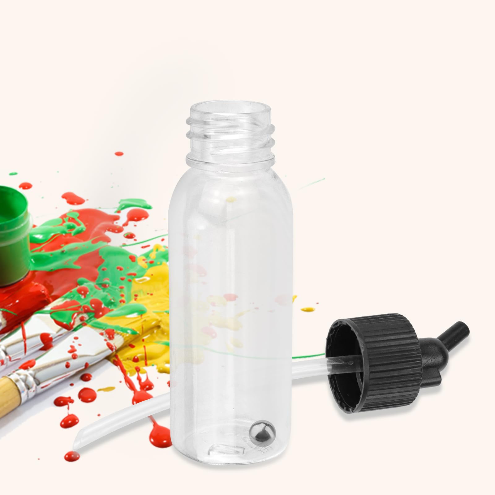 Ketofa Airbrush Siphon Feed Jars - 10 Pack, 30ml (1.07 Oz) Plastic Bottles With Lids & Caps - View #7
