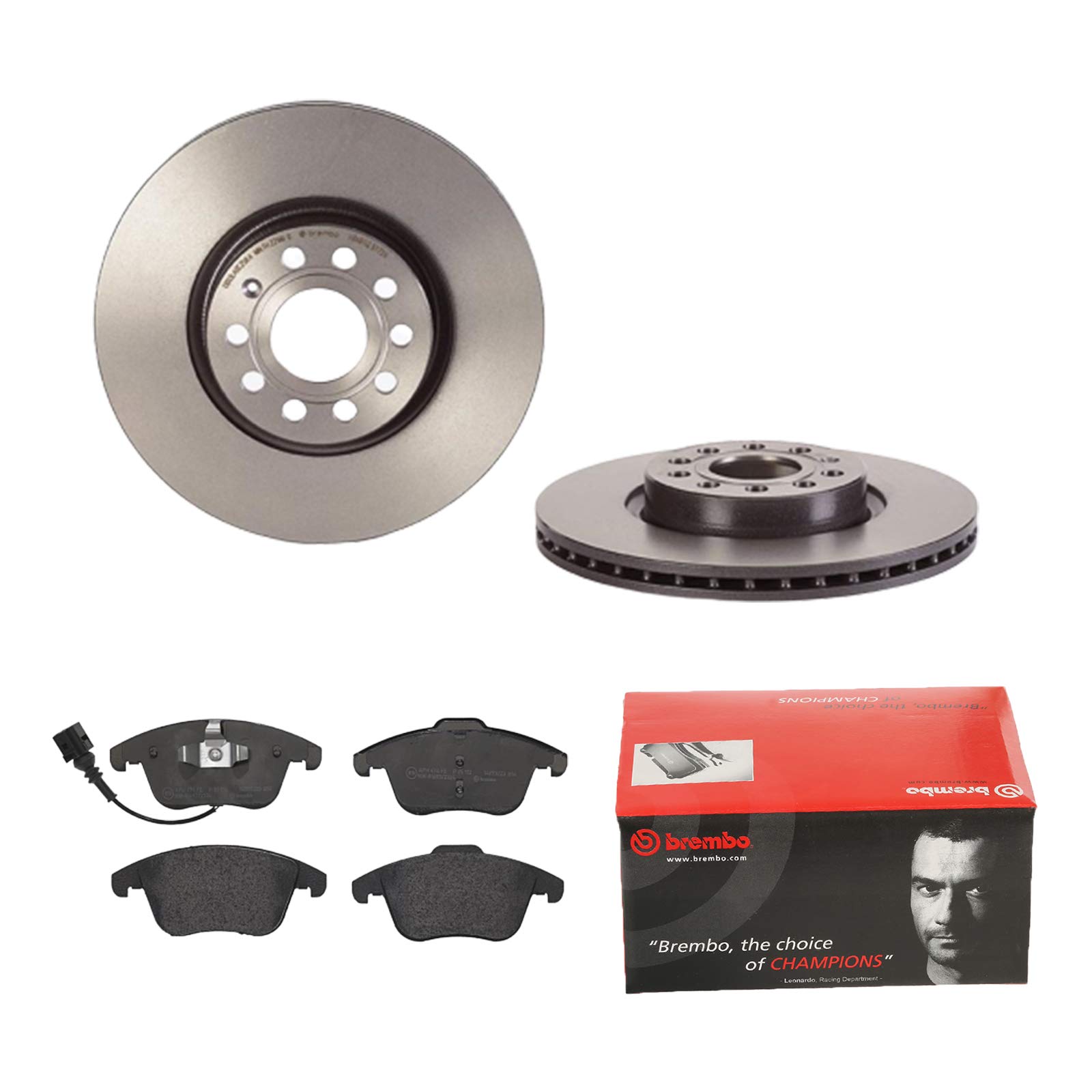 2 Bremsscheiben + Bremsbelagsatz Vorne von Brembo Innenbelüftet (1420-54374) Bremsensatz Bremsanlage Bremsen-Kit,Bremsenset, Bremsscheiben, Bremsbeläge, Bremsen-Set, Beläge, Bremsbelag,