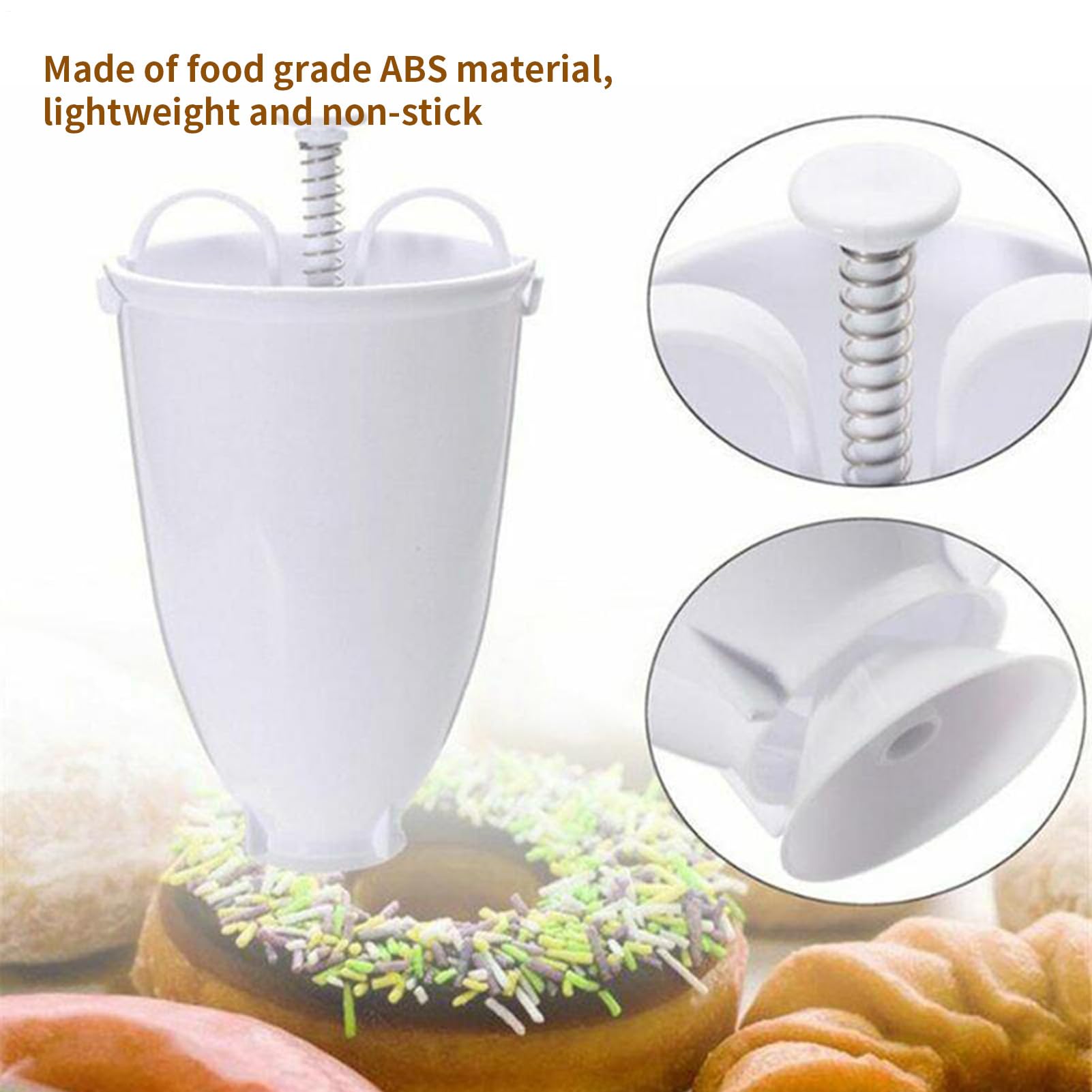 Squeeze Donut Maker Model - Donutt Machine Form | Donut Maker | Food Grade Abs Pancake Und Teig | -Depositor Machte Einen Waffelspender Für Kitchen Pastry Making Bake Ware