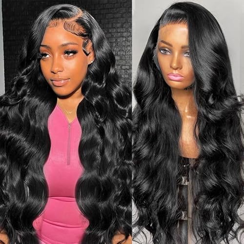 Aoque 26 Inch Body Wave 13x6 HD Transparent Lace Front