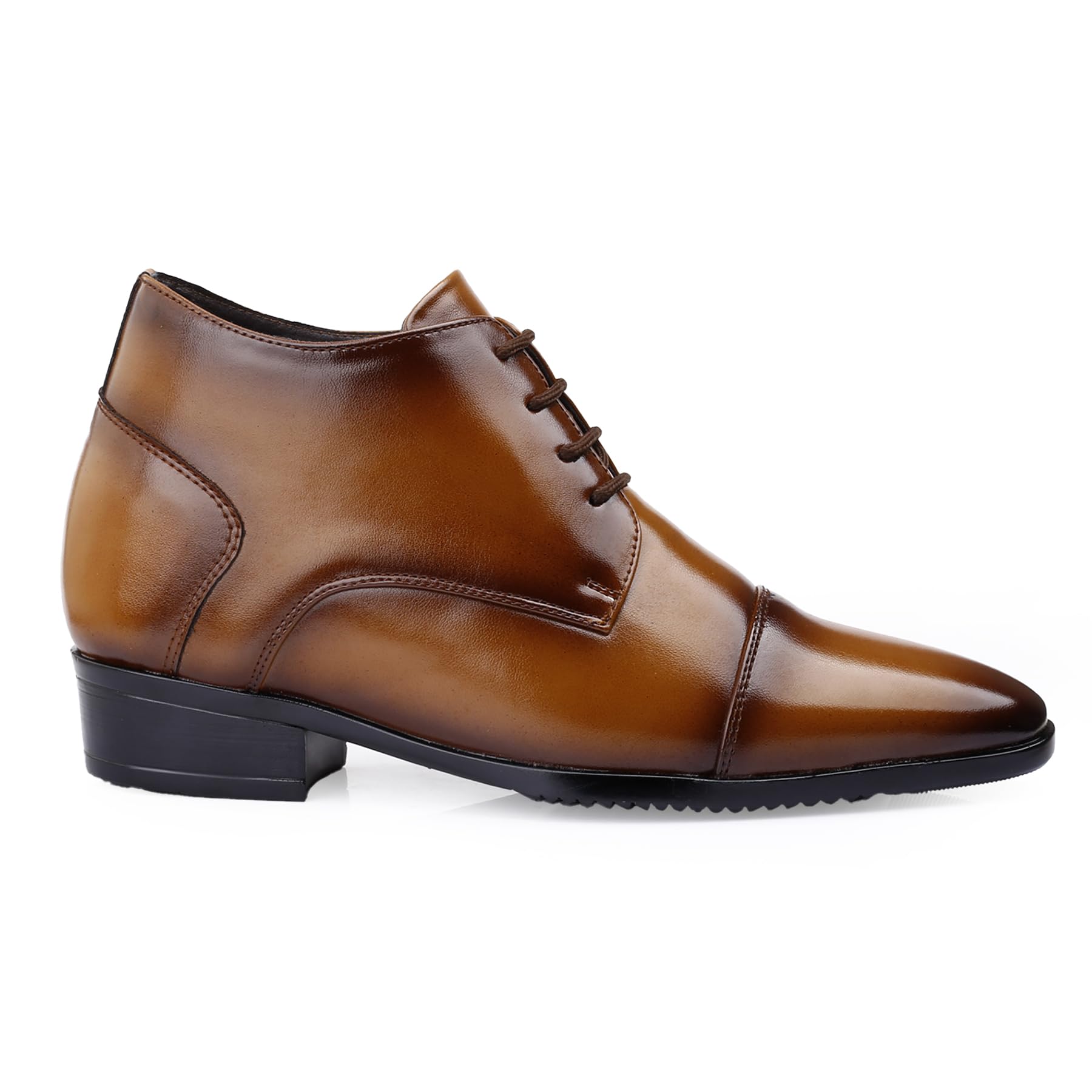 bxxy Men's 9 CM Hidden Height Increasing Faux Leather Material, Stylish Casual Formal Laceup Derby Boot.-picture-31