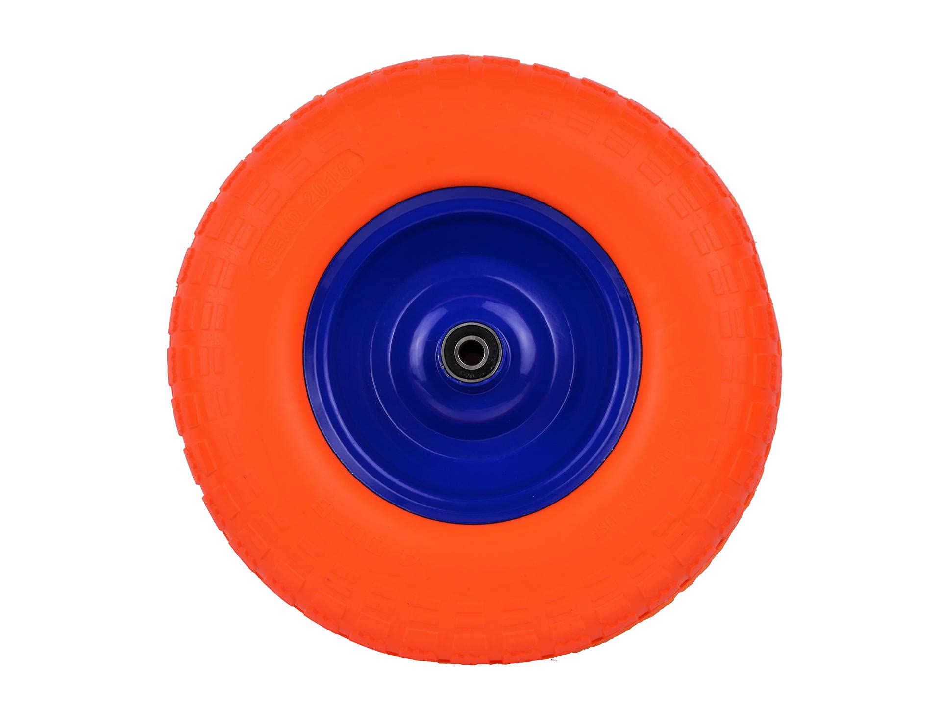 Produktbild von 4er-Set PU-Schubkarrenräder 4.80/4.00-8 – Pannensicher Vollgummi Auf Stahlfelge – Stricker-Rollen