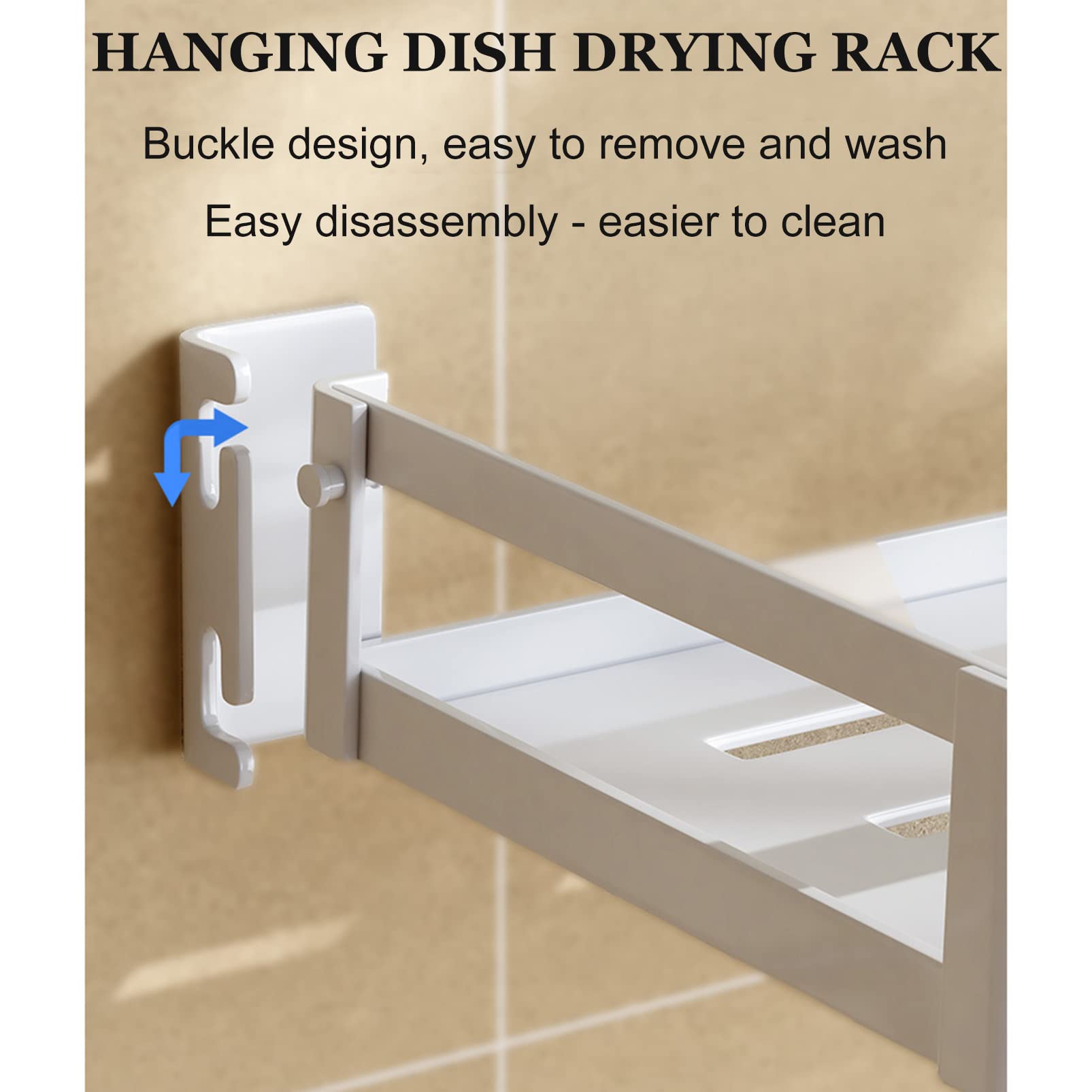 Escurridor De Platos De Pared, Soporte Para Utensilios, Organizador De Estantes Para Utensilios De Cocina, Soporte Para Tazones, Estante De Almacenamiento De Platos De Acero Inoxidable Con Bandeja De