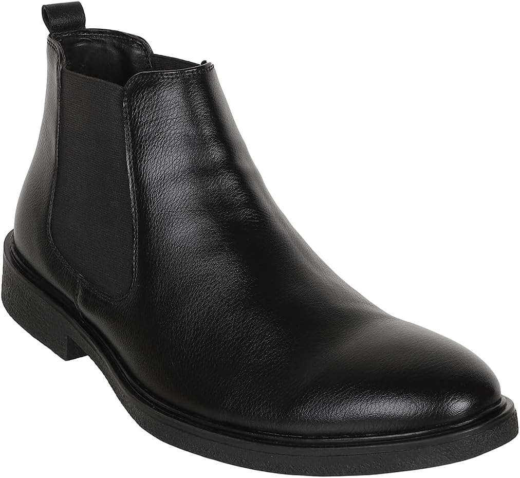 Carlton London Men's Solid Comfortable Slip-on Boots for Outdoor Hiking & Trekking Motorcycle Riding Use I Cl-avi-m-bt008 Chelsea