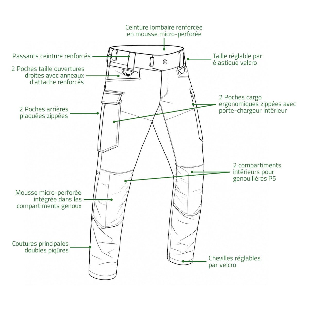 A10 Equipment Unisex Fighter-Serie Klassische Hose