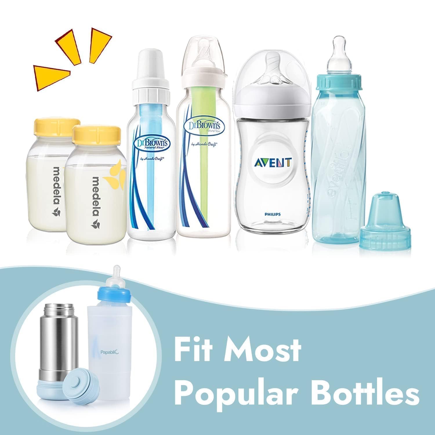 Papablic - Mini calentador de botellas portátil para bebé
