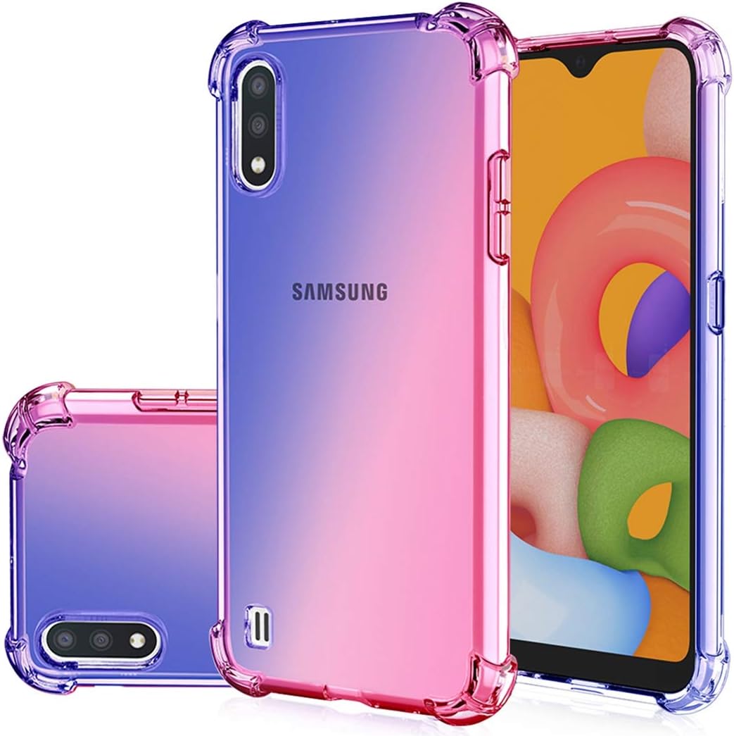 Capa Gufuwo para Samsung A01, Galaxy A01, capa para celular para meninas  feminina, capa protetora Gradient Slim antiarranhões macia de TPU à prova  de choque para Samsung Galaxy A01 (azul/rosa) | Amazon.com.br