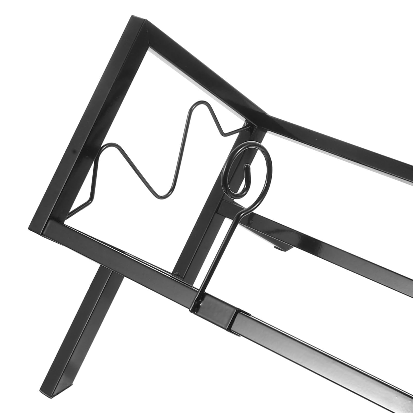 Porta Dischi Vinili da Scrivania in Metallo Nero, Grande Capacità | Libri e Riviste, Design Smontabile, Uso Ufficio e Negozio, Supporto Desktop per CD