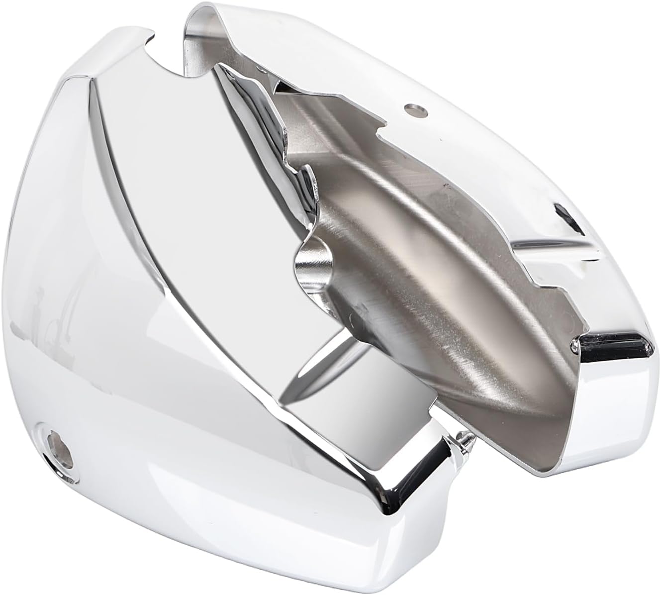1 Pair Left Right Battery Fairing Side Covers for Suzuki Boulevard Voluisa C50 C50T C50B C50C VL800 VL400, Chrome (ABS Plastic)