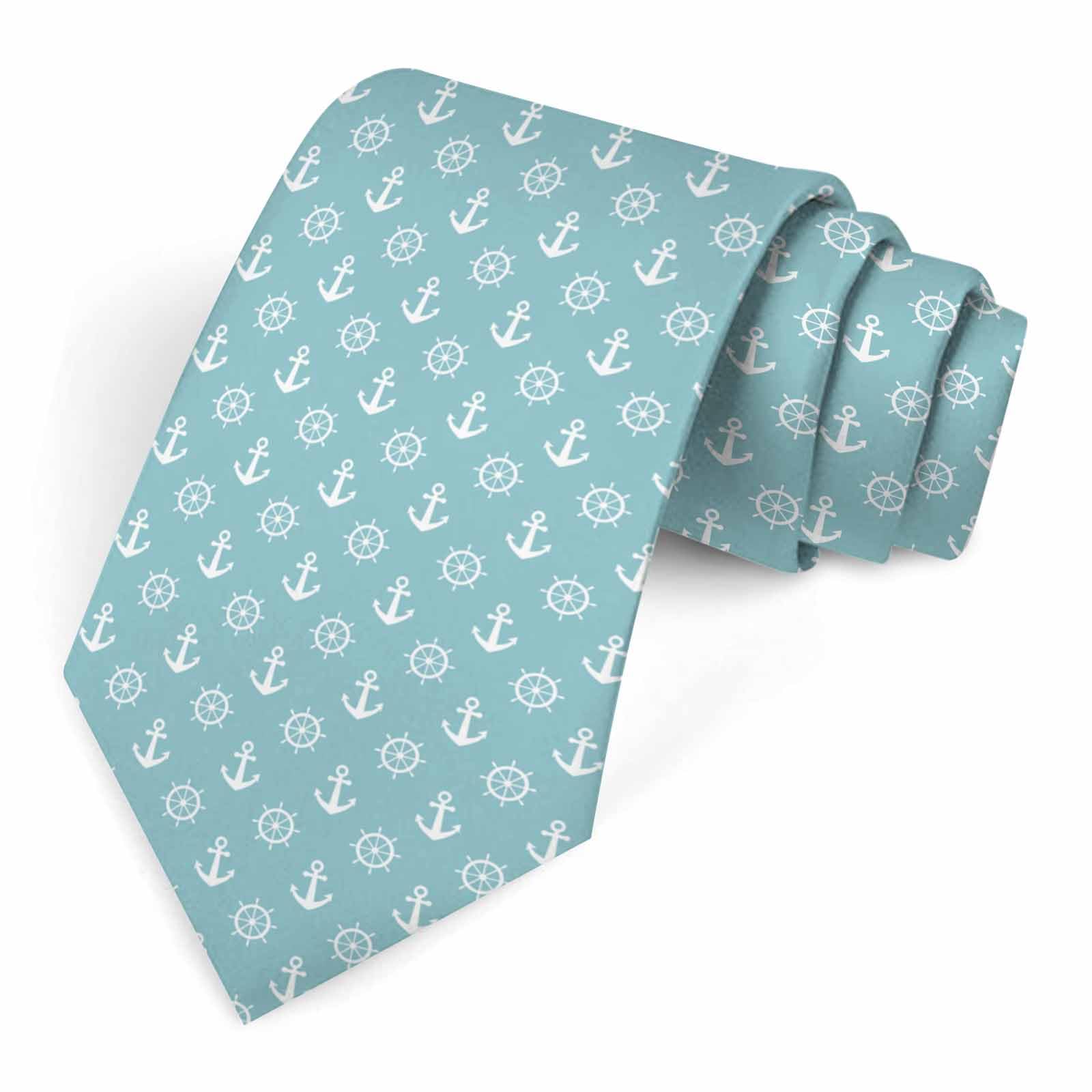 Muntayson Anchors Mens Tie Men's Necktie Ties for Mens Daily Wedding Party Business