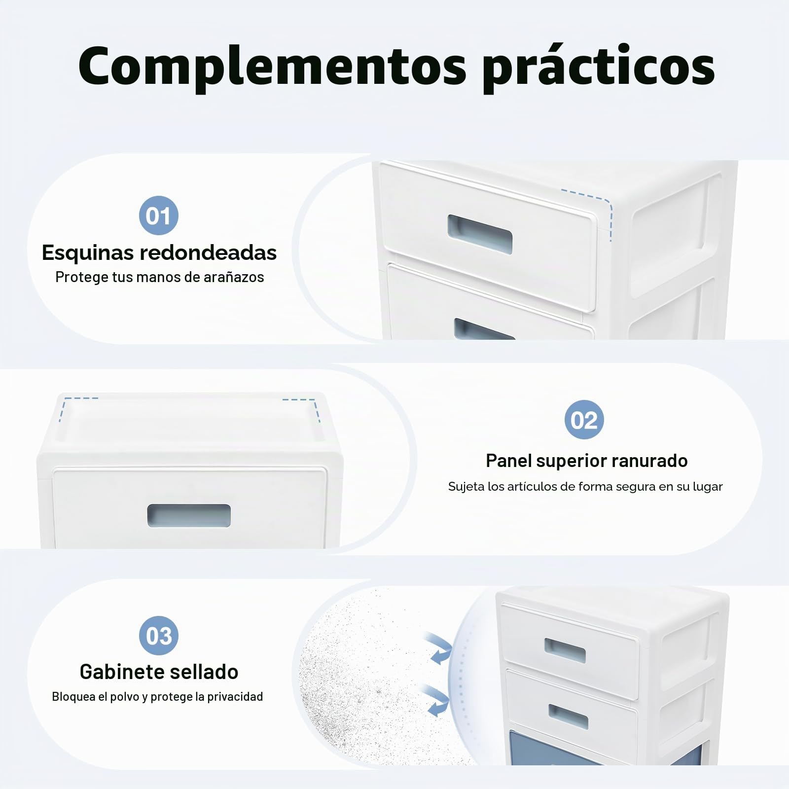 Cajonera organizadora con 6 cajones y ruedas, de plástico, con cajones, caja de plástico, armario con ruedas para cosméticos, servicio de té, artículos de artesanía, 35 x 26 x 83,5 cm