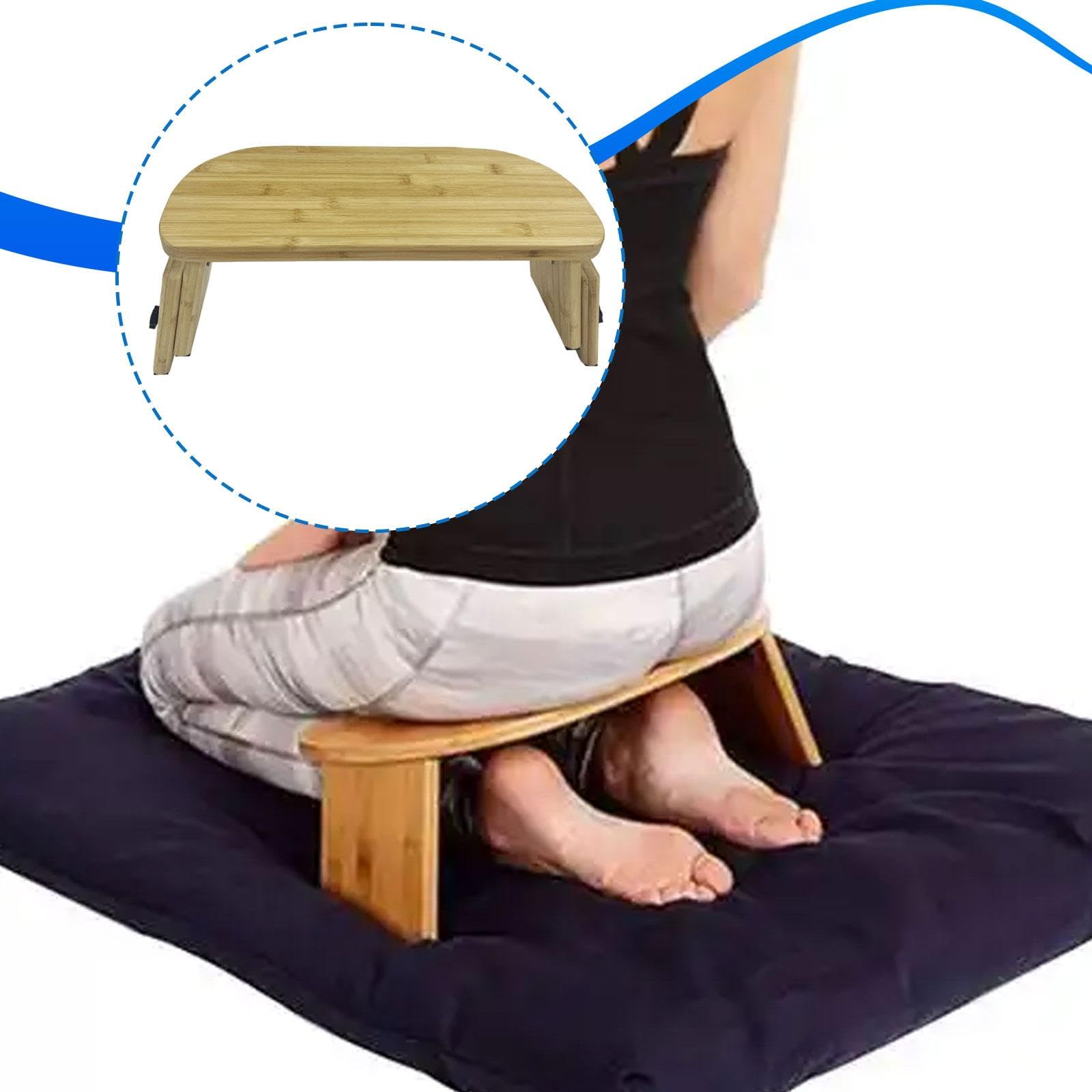 Meditationsbank, Gebetsbank, Klappbar, Aus Holz, Als Verlängerter Kniehocker für Erwachsene Im Teehaus