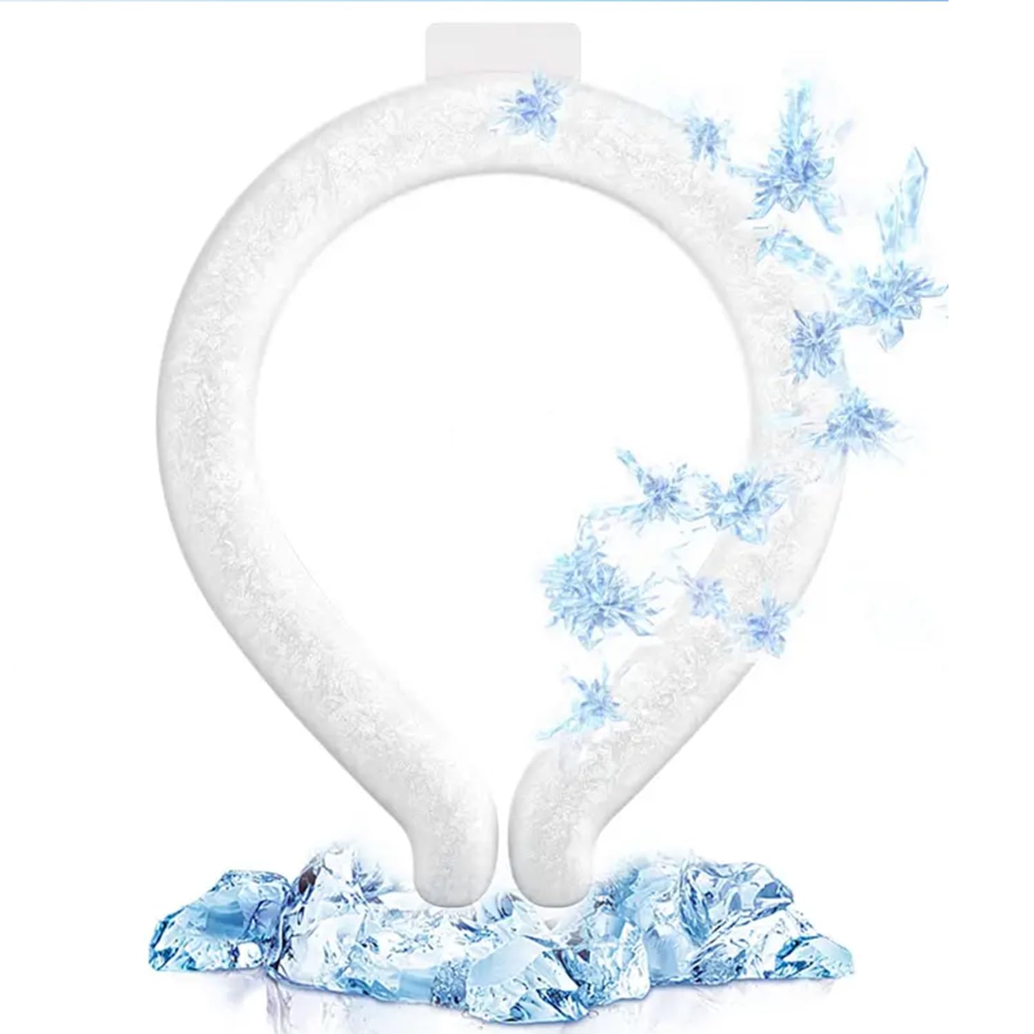 LisoLife(理想ライフ) 28℃で自然凍結 クールリング アイスネックリング 瞬間冷感 爽快 暑さ対策 長持ち 繰り返し使用 ひんやりグッズ 冷感 結露しない ホワイト