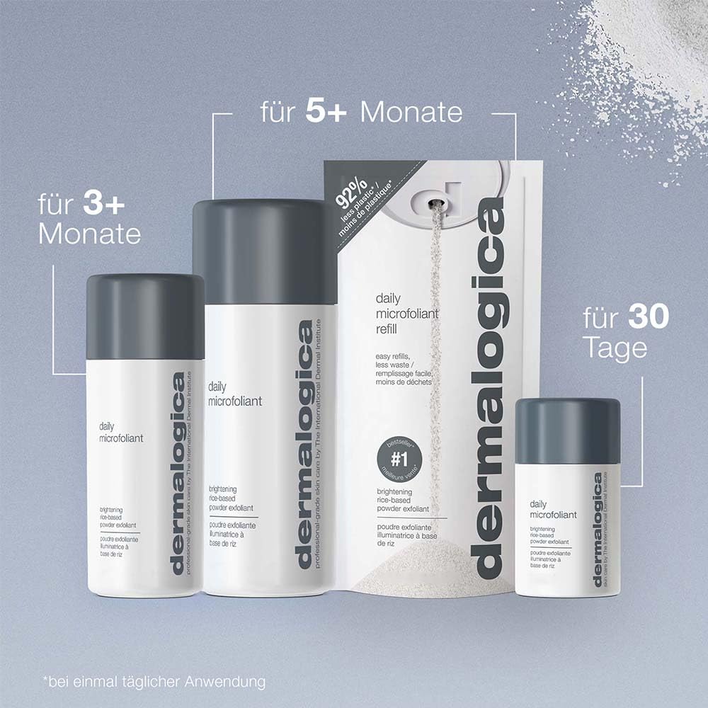 Dermalogica Daily Microfoliant Enzympeeling 74g | Reisbasiertes Enzympeeling mit Salicylsäure und Papain für glattere, strahlendere Haut.