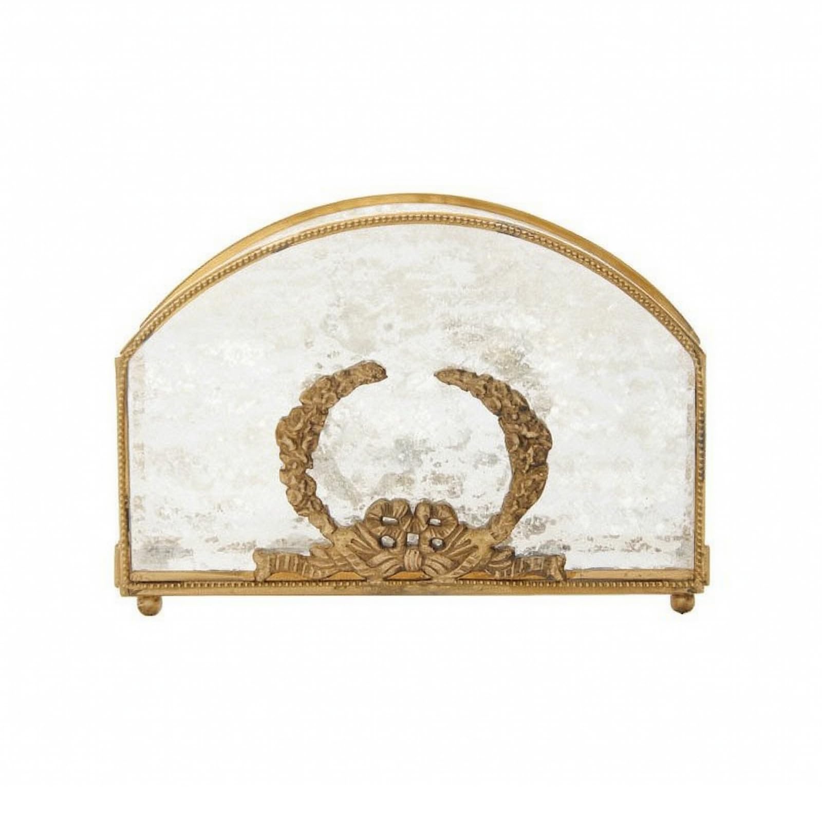 Colcolo Organizador Mesa con Cobre | Elegante, Organizador Vidrio y Cobre, Dorado, para Recibidor, Servilletero