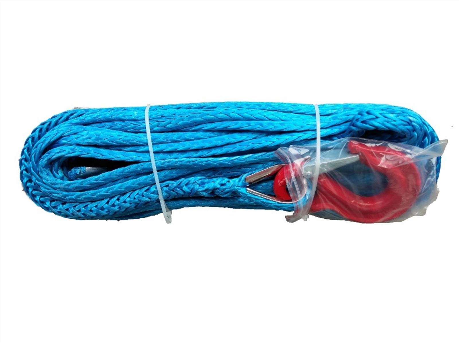 Winch Rope, 12mm X 28m Synthetic Rope with Hook Winch Line for UTV/ATV/4WD/4X4