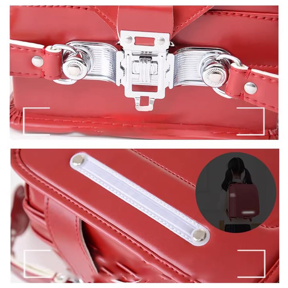 Bolsa Escolar De Estilo Japonés De Gran Capacidad, Transpirable Y Cómodo, Cubierta Impermeable De PU, Adecuada para Niños Y Niñas,B,33 * 24 * 15CM
