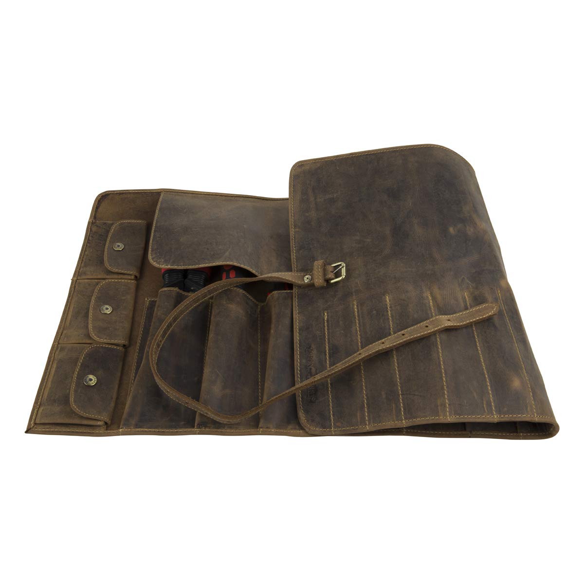 Greenburry Vintage Werkzeugrolle Leder antikbraun