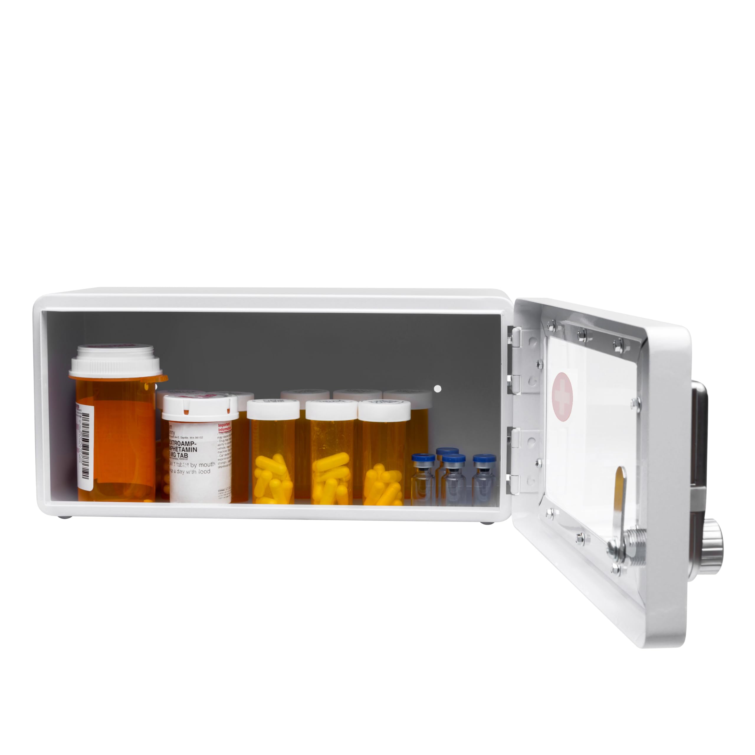 Gabinete de montaje en pared para medicina narcótica con bloqueo de teclado táctil para almacenamiento seguro de narcóticos, caja de bloqueo de medicamentos segura para refrigerador para insulina