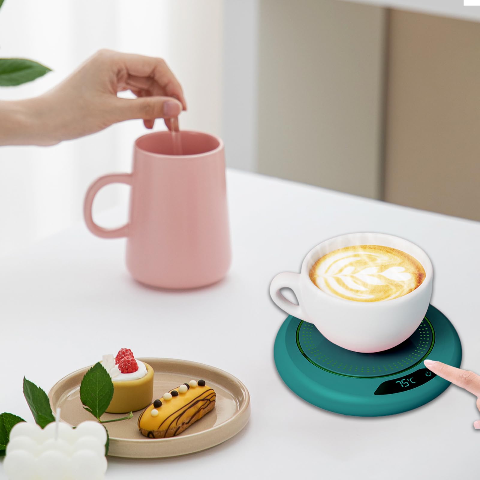 Scalda Tazze - 3 Livelli Temperatura Piastra Riscaldante USB Intelligente 20W | Dispositivo Riscaldante Per Cucina Sala Da Pranzo Regalo Casa,Accessorio Alimentare Termico per Bevande Calde