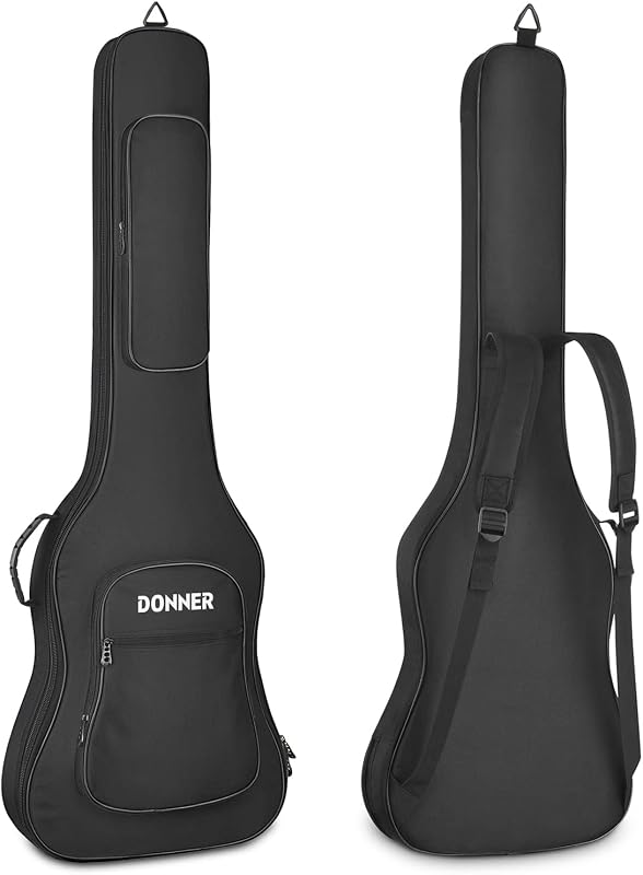 47 Inch Electric Bass Gig Bag, 0.4in Padded with 3 Pockets
