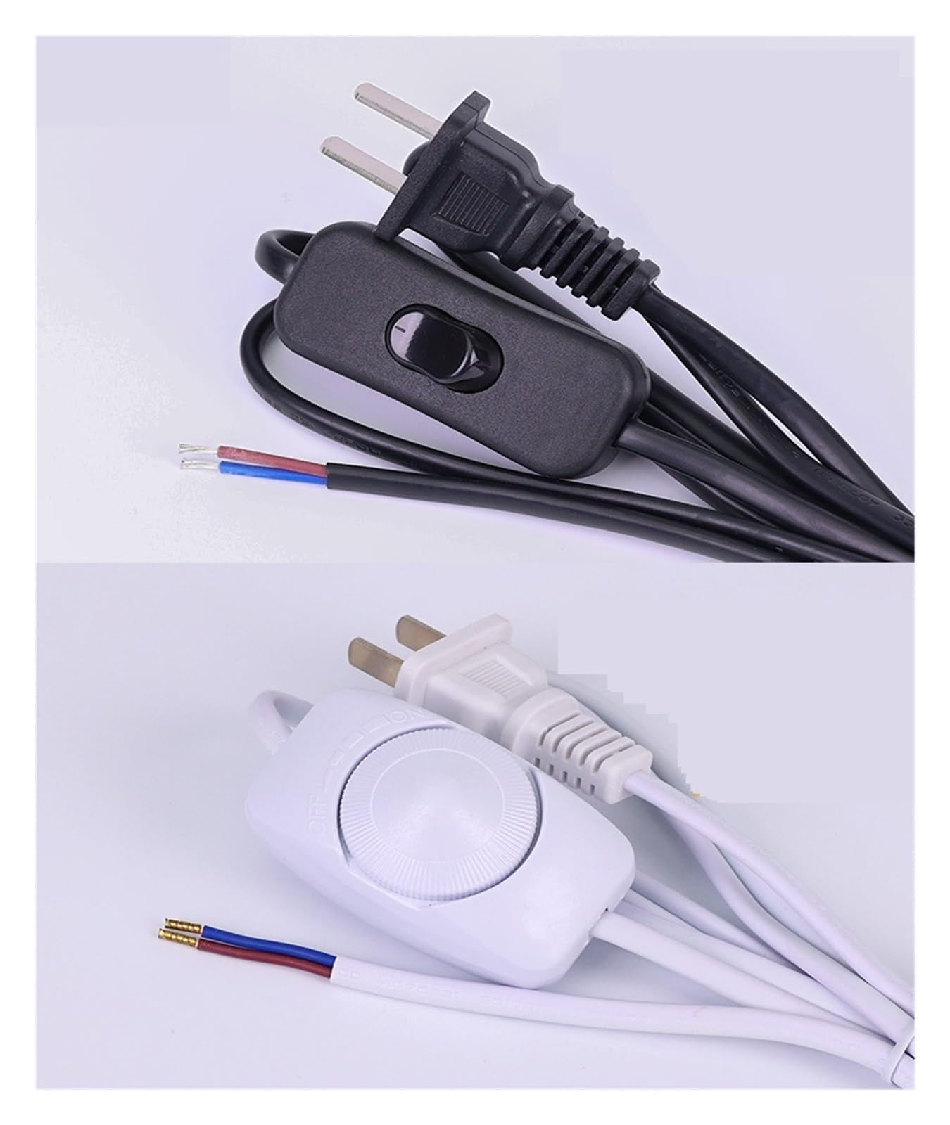 Controlador de bombilla de atenuación de lámpara de mesa LED con interruptor de botón de línea, ajuste de brillo de luz, lámpara de noche(1.8m dimmer switch black)