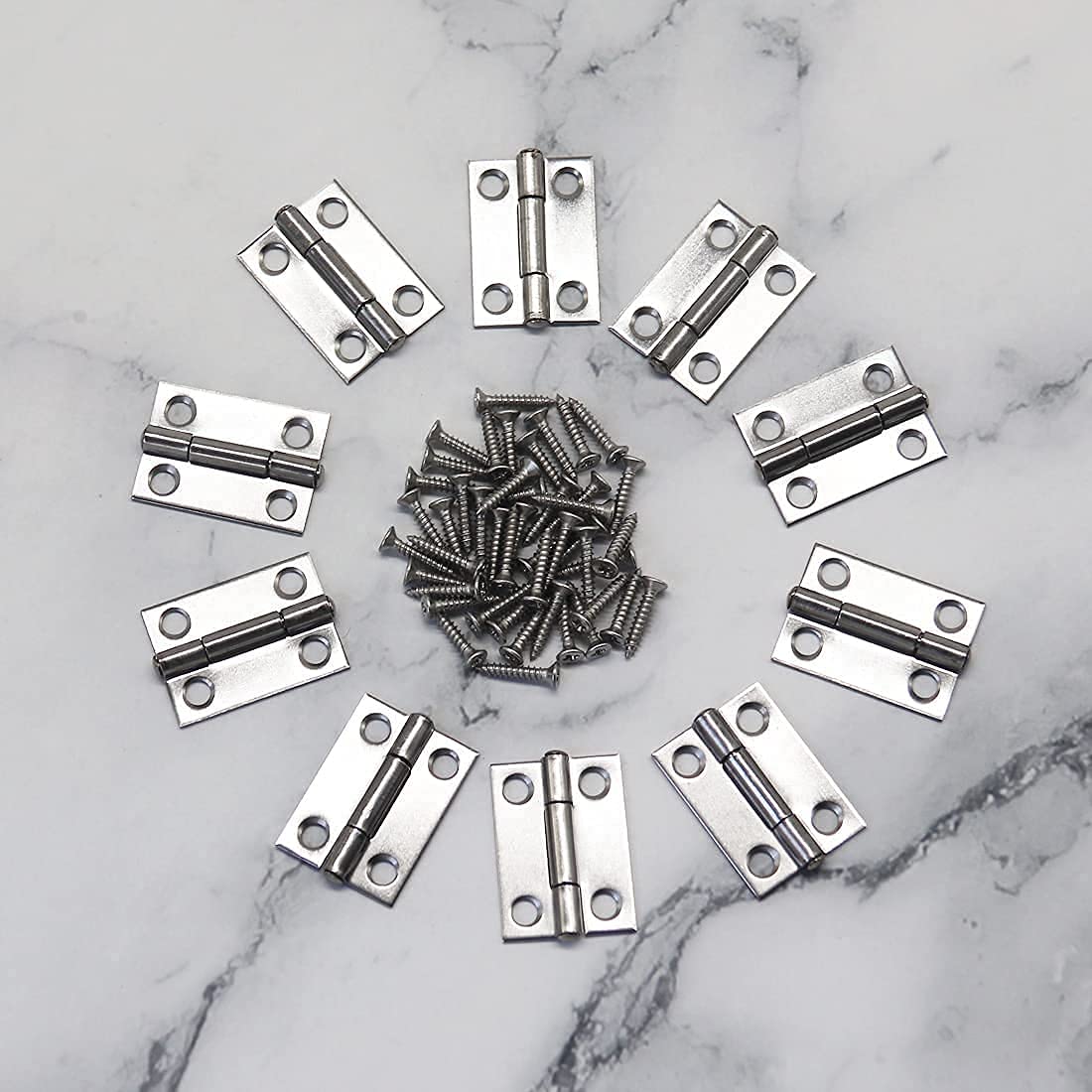 Silver Folding Butt Hinges - 20 Pack -2