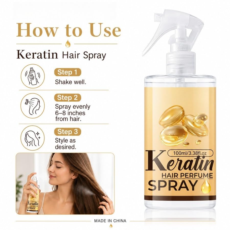 Spray de keratina para cabello seco y encrespado 100ml miniatura 6