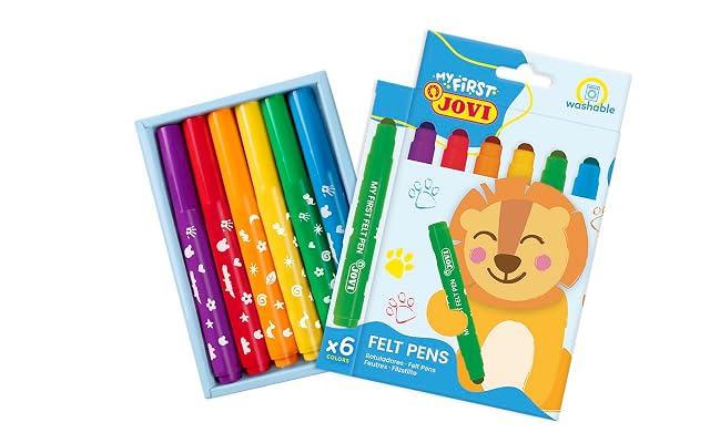 Jovi - MY FIRST 6 rotuladores super lavables para niños, resistentes