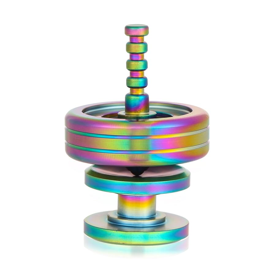 Amazon.com: Ipoouer 2 in 1 Metal Spinning Top Fidget Spinner