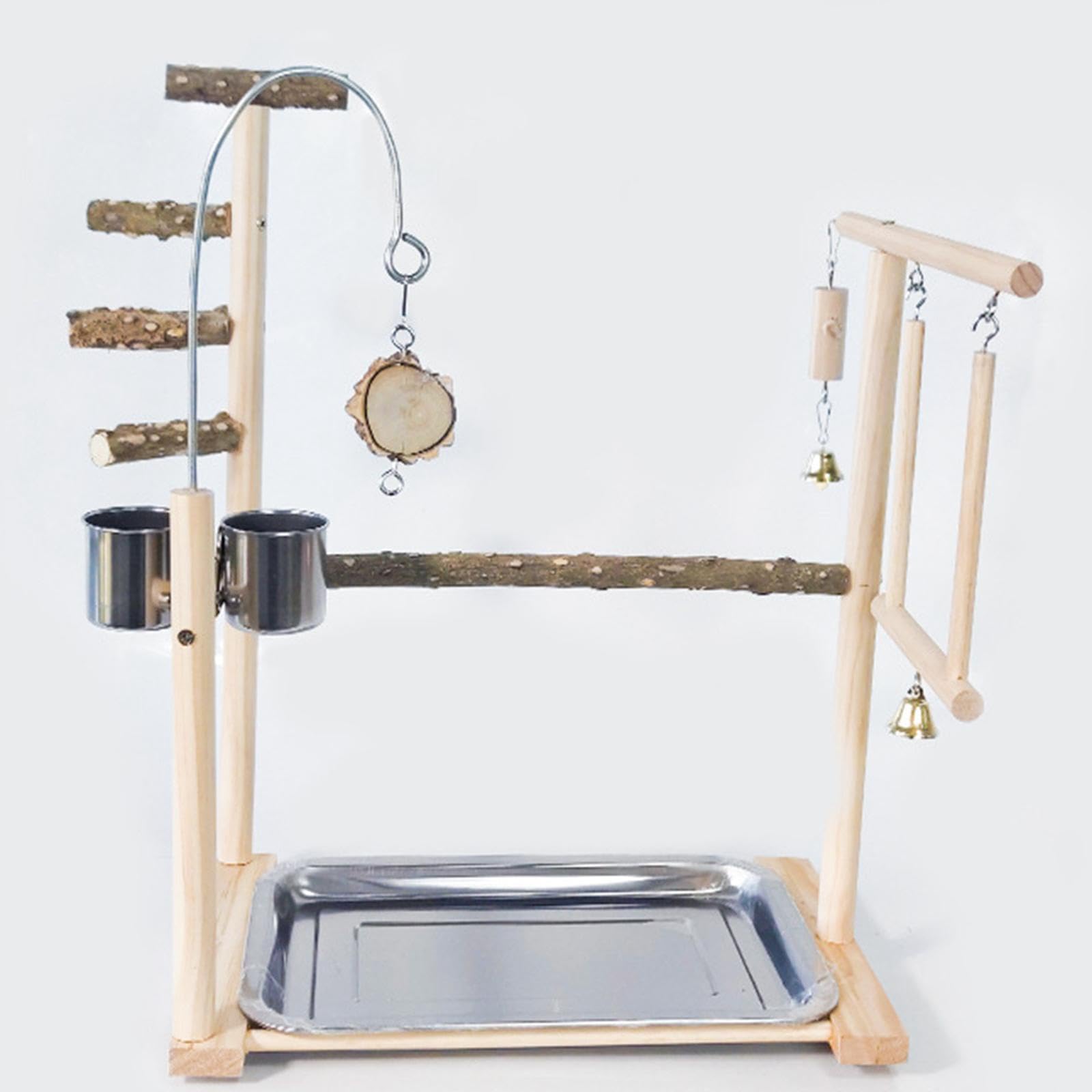 MagiDeal Parco Giochi per Pappagalli, Trespolo in Legno, Trespolo per Uccelli, Gioco per Parrocchetti, Cacatua, Conuri