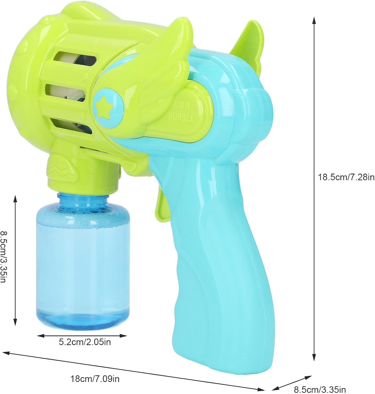 Toysbuddy Rechargeable Bubble Gun Toy for Kids | Automatic Bubble Maker with 2 Bubble Solution Bottles | Bubble Blower Machine for Outdoor Fun | Toy for Boys & Girls | Colour Multicolour 1