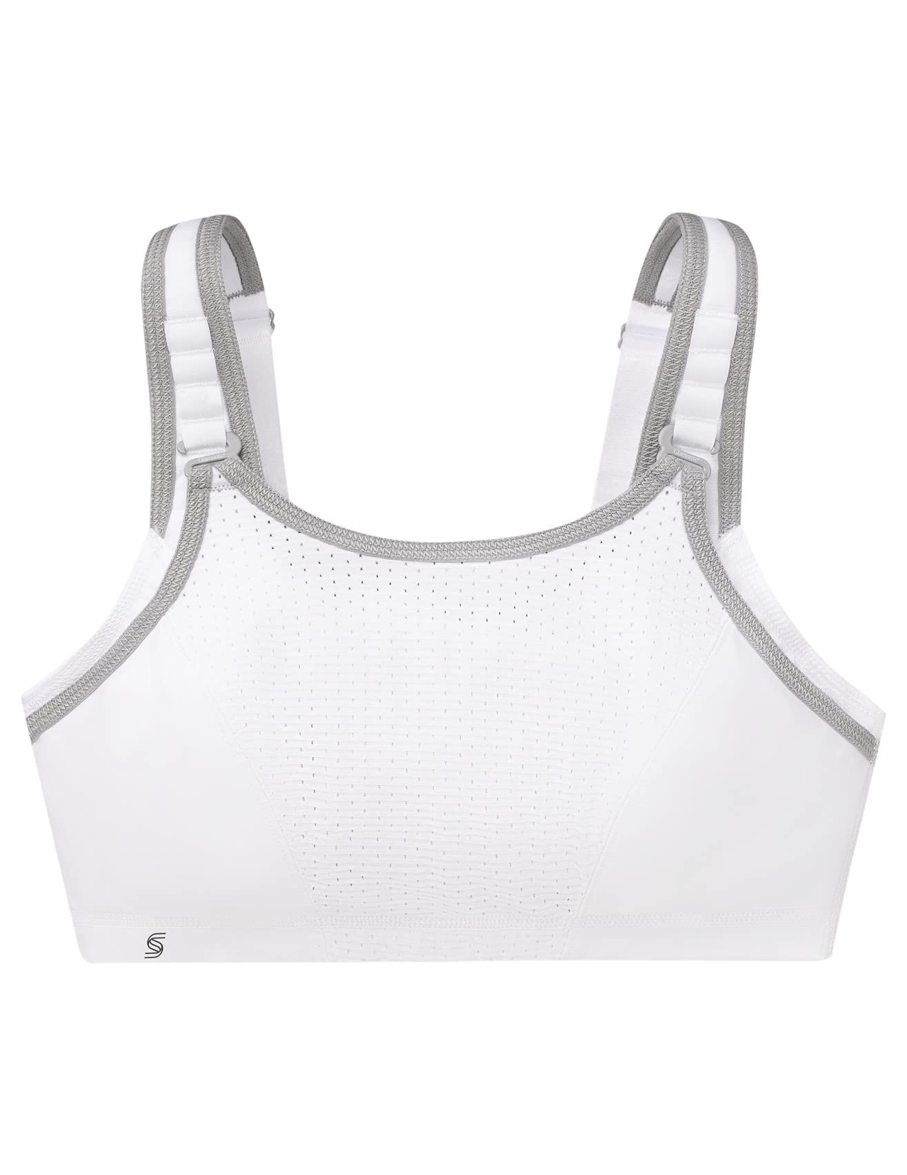 Glamorise Damen Verstellbarer Wonderwire-Hochleistungs-Sport-BH, Grau, 100B