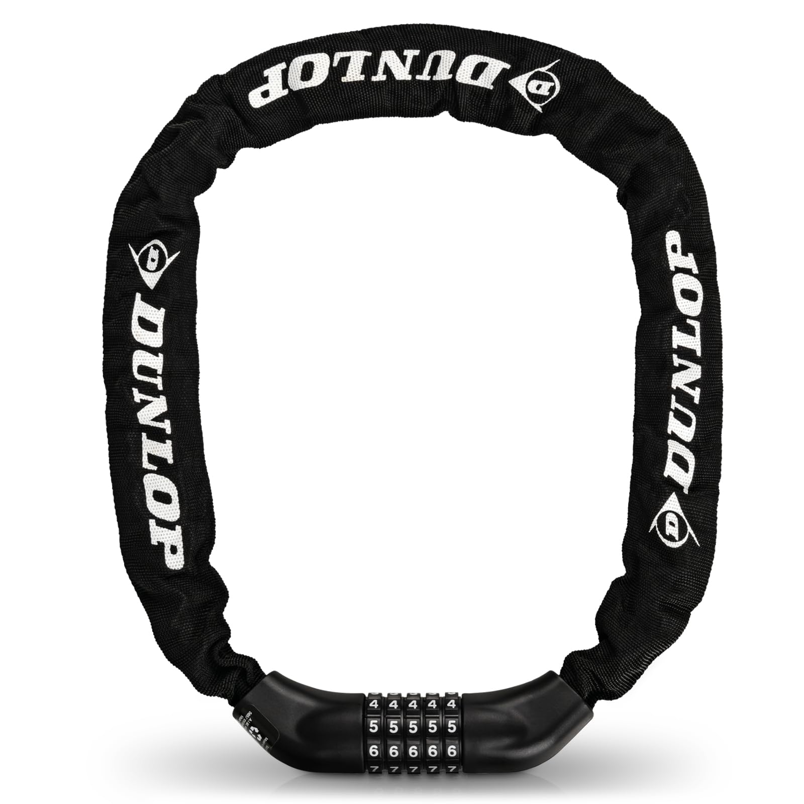 DUNLOP Fahrradschloss Zahlenschloss - Hohe Sicherheit - 100 cm -Sicherheitslevel-6 Schloß mit 5er Zahlencode